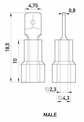 Ізольований наконечник E.Next e.terminal.stand.mdd2.187.8 (s4041002) - фото №1