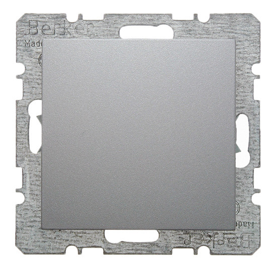 Заглушка з центральною панеллю без цоколя, алюміній Berker