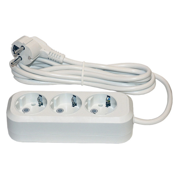 Трехместный удлинитель Elcor 10А 250В 2,5кВт 5м с з/з (420032)