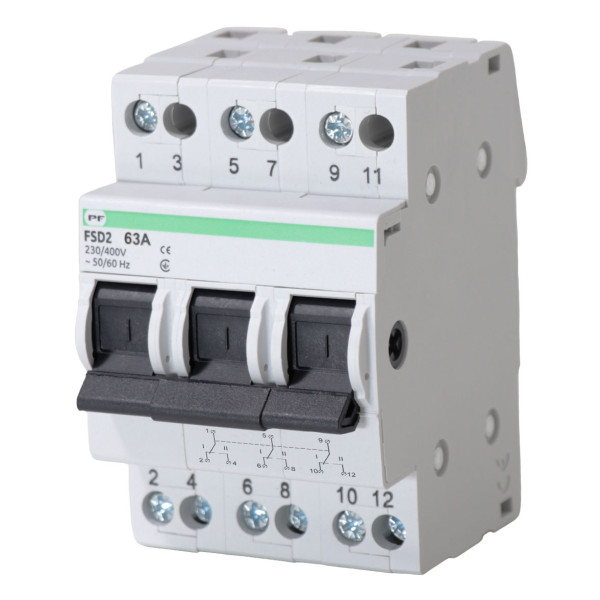 Переключатель нагрузки Promfactor FSD2 3P 63A 1-0-2 (FSD23063)