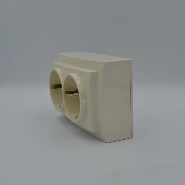 Розетка Nilson Themis кремова 2-на з заземленням ( 26121025 ) - фото №2