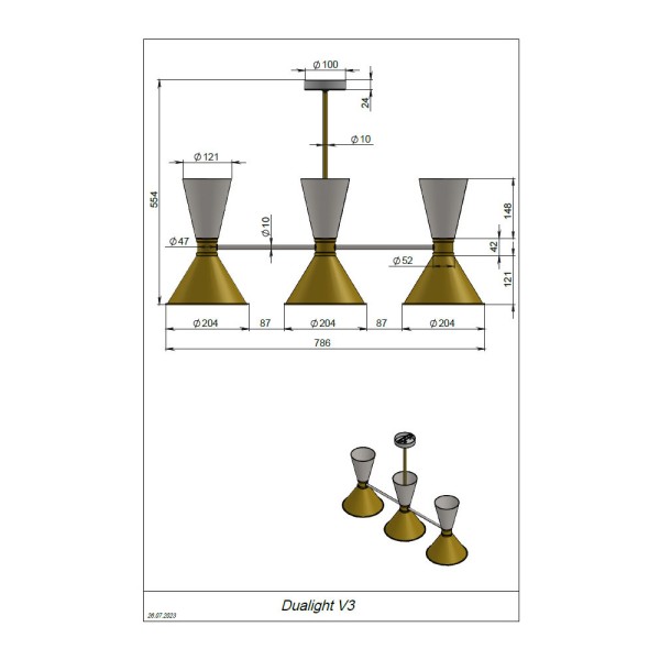 Люстра Pikart 32091-2 E27 12x60W IP20 Чорна - фото №4