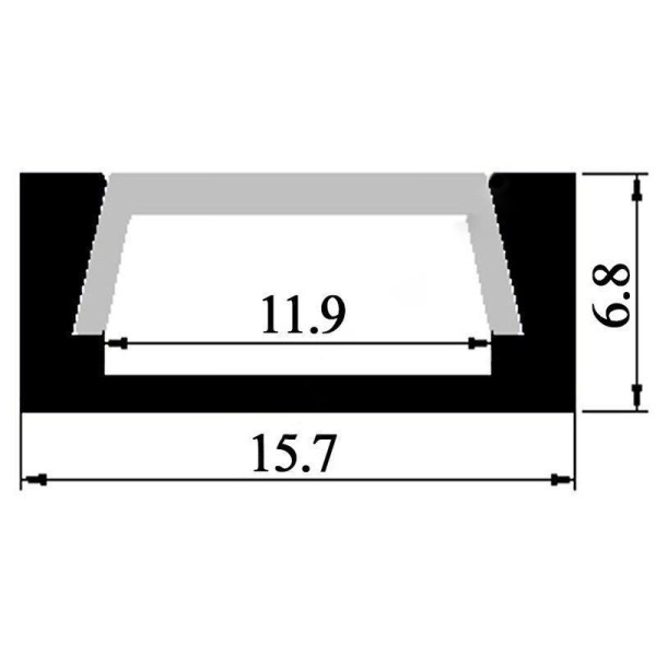 LED-профіль алюмінієвий, 2 метра (ЛП6р) - фото №1