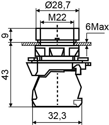 Кнопка "Старт" Аско-Укрем TB5-AA42 червона (A0140010146) - фото №5