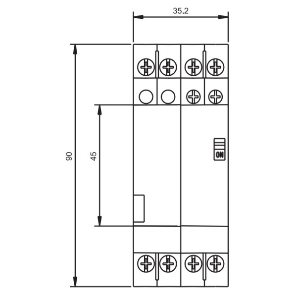 Контактор ETI 002464054 RD 25-40-R-230V AC/DC (AC1) с ручным управлением - фото №2