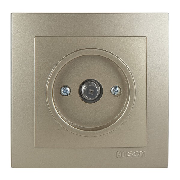 Розетка Nilson Touran золото SAT F-роз'єм ( 24151035 )