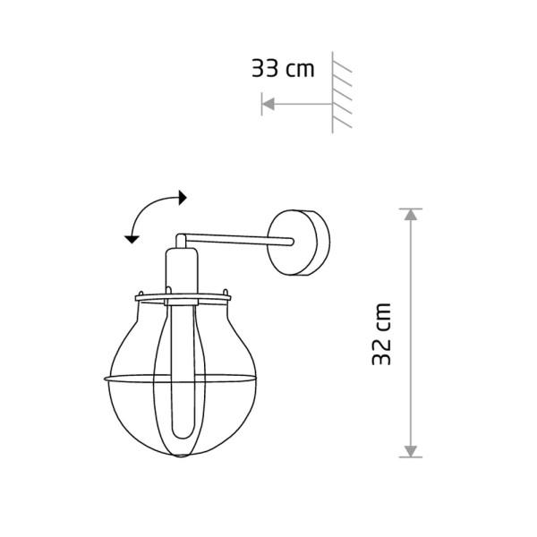 Бра, настінний світильник Nowodvorski 9742 Manufacture E27 1x25W IP20 чорний - фото №2