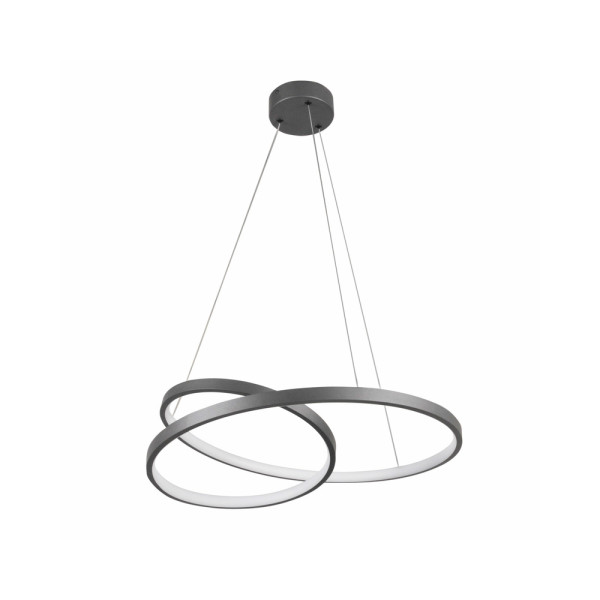 Люстра подвесная светодиодная круглая Goldlux 328021 Zefira 50 Led 1x40W 4000K 3700Lm IP20 Антрацит