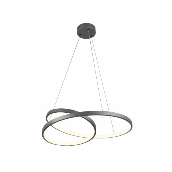 Люстра подвесная светодиодная круглая Goldlux 328021 Zefira 50 Led 1x40W 4000K 3700Lm IP20 Антрацит - фото №2