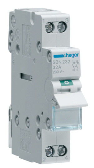 Выключатель нагрузки Hager SBN232 2P 32А/230В 1м