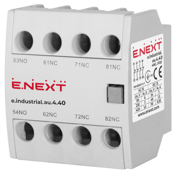 Додатковий контакт E.Next e.industrial.au.4.40 4NO (i0140003)