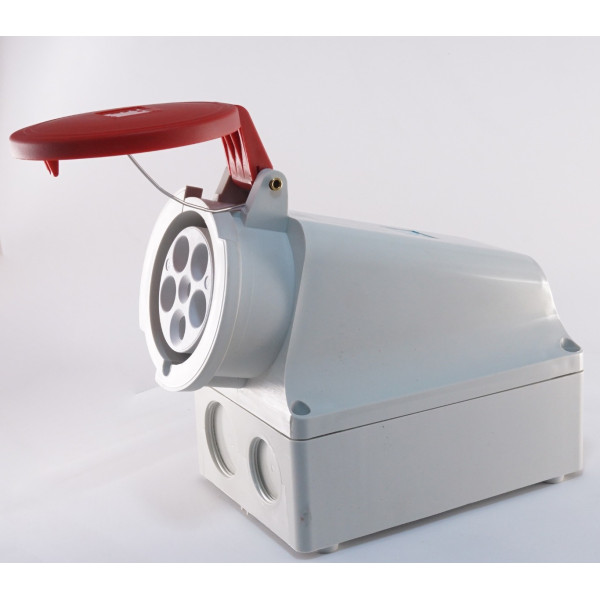 Накладний трифазний роз'єм WALTHER WL161 (3P+N+E) 63А 380V IP44 - фото №2