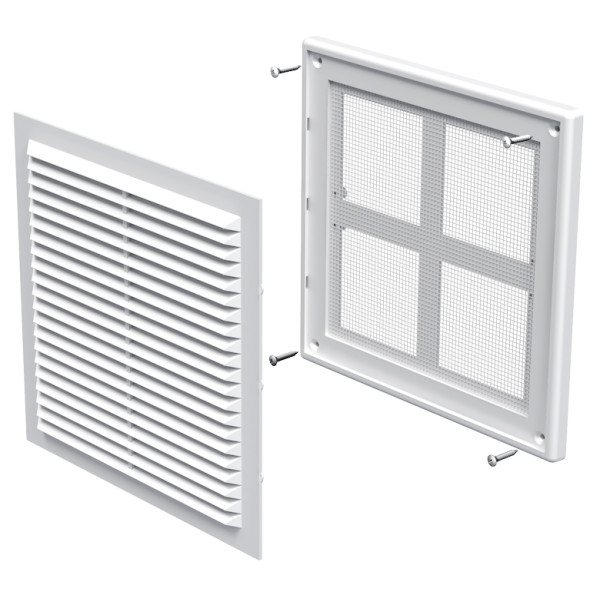 Решетка Vents МВ 150с белая 204х179 - фото №1