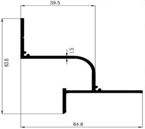 Профиль теневого шва с LED для потолка 22х36, 3 метра (LPT21) - фото №1