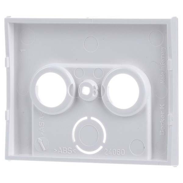 Накладка для антеної розетки 2/3 отвори полярна білизна Berker K.1 - фото №4