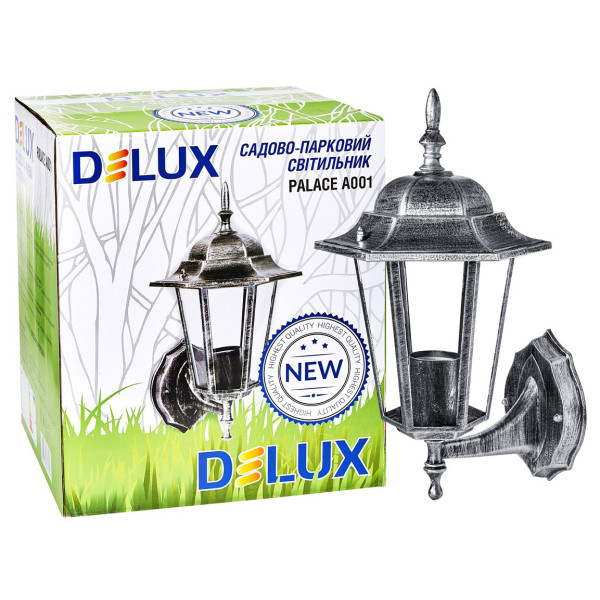 Світильник Delux Palace A001 60Вт Е27 чорне срібло - фото №1