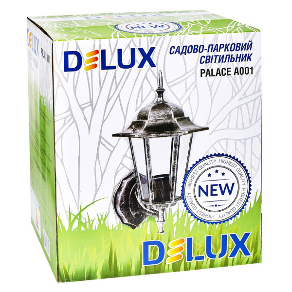 Світильник Delux Palace A001 60Вт Е27 чорне срібло - фото №2