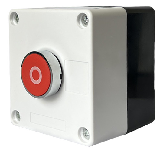 Одномісний пост керування Promfactor FP4-BOX1W2 з металевою кнопкою "O" (Stop)