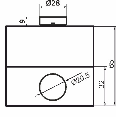 Одномісний пост керування Promfactor FP4-BOX1W2 з металевою кнопкою "O" (Stop) - фото №3