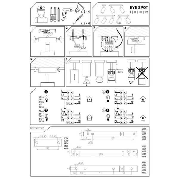 Светильник поворотный, спот Nowodvorski 6021 Eye Spot GU10 3x10W IP20 черный - фото №2
