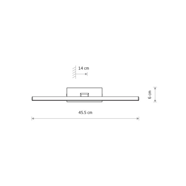 Світильник для дзеркала у ванній, підсвітка для картин Nowodvorski 10292 Van Gogh S LED 1x9W 3000K 430Lm IP20 білий - фото №1