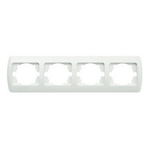 Рамка ELBI ZIRVE Fixline біла 4-на горизонтальна (501-000202-228)