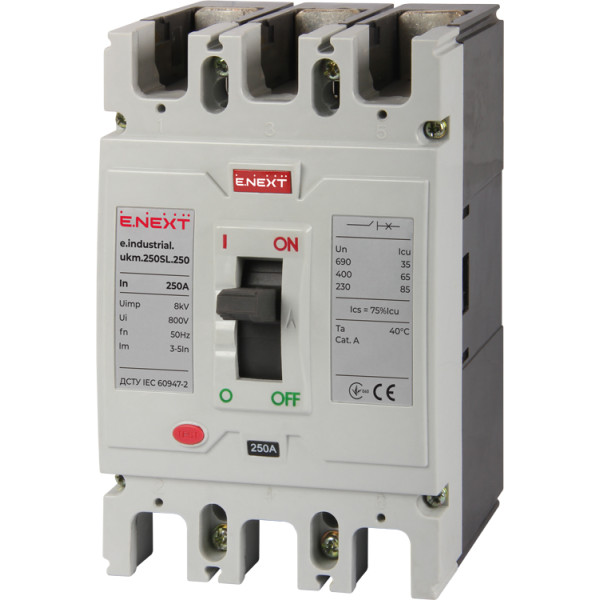 Силовой автоматический выключатель E.Next e.industrial.ukm.250SL.250 3р 250А (i0660004)