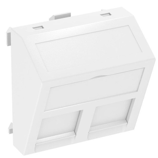 Кутовая накладка для супортов модуля OBO Bettermann 45х45 2хRJ45 R&M Cat.5 та Cat.6 белая (6119298)