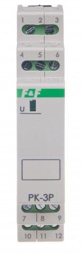 Вспомогательное реле F&F PK-3P-12V 12В 3х8 А - фото №3