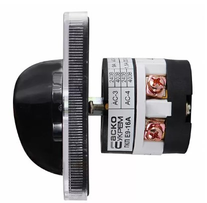 Пакетный переключатель Аско-Укрем ПКП Е9 1.831 A0110010002 (1-0-2 1 полюс) - фото №1