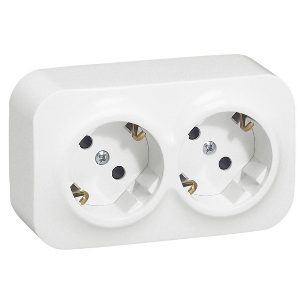 Розетка 2X2К+З Legrand Forix белая