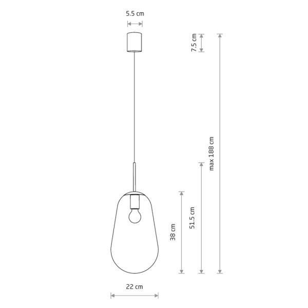 Подвесной светильник, люстра Nowodvorski 7798 Pear M E27 1x25W IP20 прозрачный - фото №3