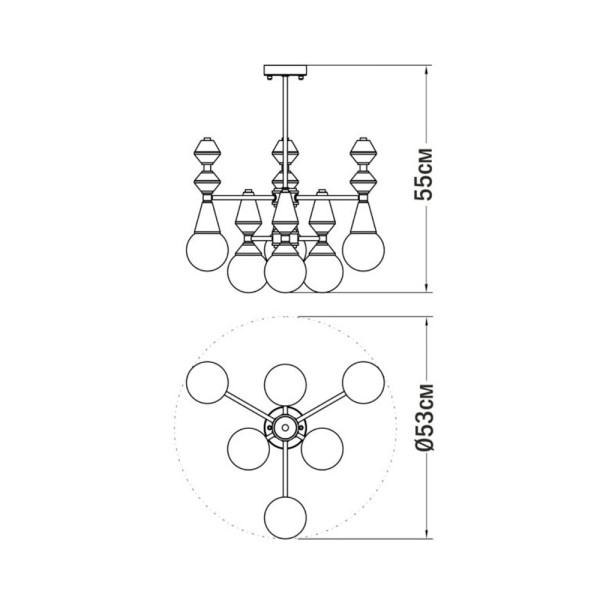 Люстра підвісна PikArt 5112-4 - фото №1