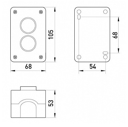 Кнопковий пост "пуск-стоп" E.Next - фото №1