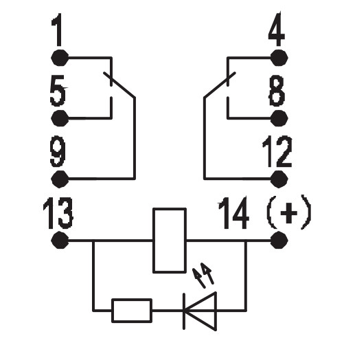 Електромеханічне реле NOARK Ex9JM2L05 5А 220В AC 2 контакти (110313) - фото №2