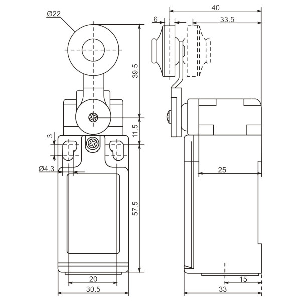 Кінцевий вимикач Promfactor FLS15M3166 - фото №1