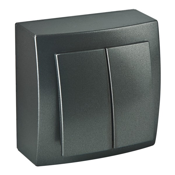 Вимикач Nilson Themis антрацит 2кл ( 26161003 )