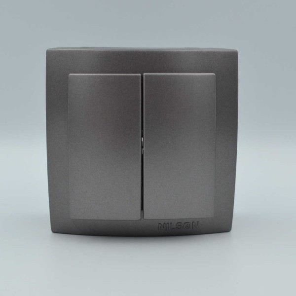 Вимикач Nilson Themis антрацит 2кл ( 26161003 ) - фото №1