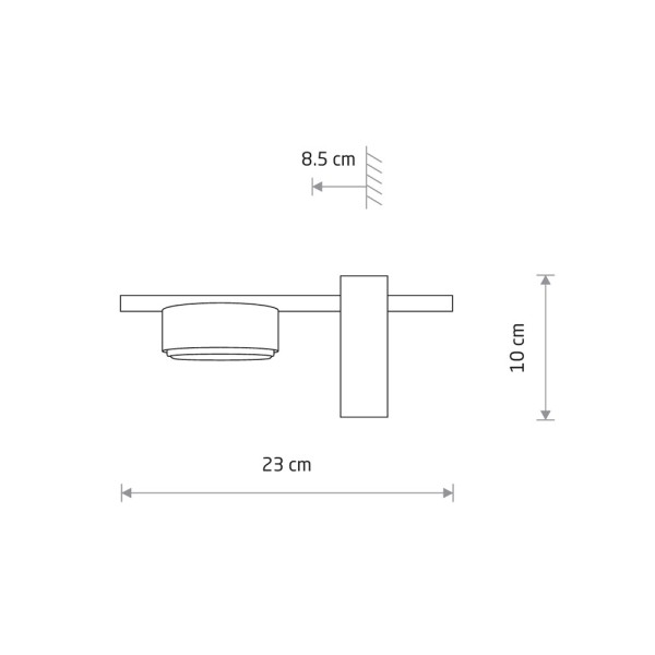 Бра, настінний світильник Nowodvorski 8265 Pills GX53 1x12W IP20 чорний - фото №3