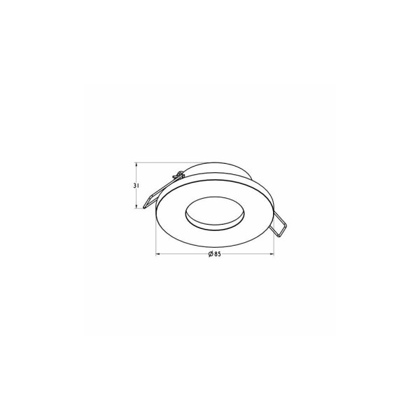 Точковий світильник Zuma Line 5905316608610 Chipa GU10 1x50W IP54 - фото №1