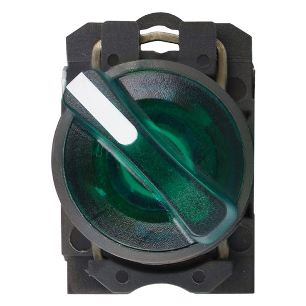 Переключатель Аско-Укрем TB5-AK123M5 (0-I) с подсветкой зеленый (A0140010165) - фото №1