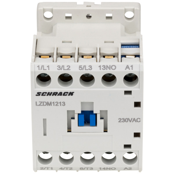 Контактор Schrack LZDM1213 Cubico Mini 230В AC 1НO 5,5 кВт 12А 3Р - фото №1