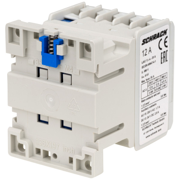 Контактор Schrack LZDM1213 Cubico Mini 230В AC 1НO 5,5 кВт 12А 3Р - фото №3
