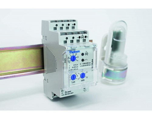 Сутінкове реле на DIN-рейку Theben Luna 110 plus AL 2-50000Лк з виносним датчиком - фото №1