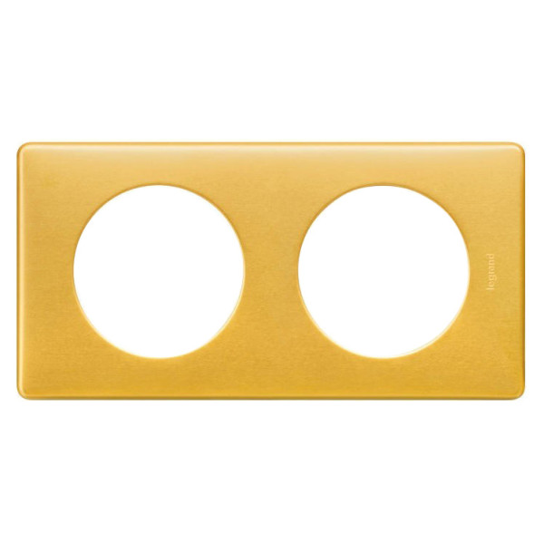 Двухпостовая рамка Legrand Celiane (068792) (латунь)