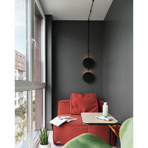 Бра, настінний світильник Nowodvorski 7635 Ring M LED 1x10W 3000K 130Lm IP20 чорний - фото №1