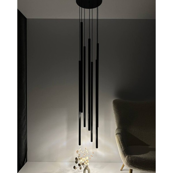 Подвесной светильник, люстра Nowodvorski 7667 Laser 1000 G9 7x10W IP20 черный - фото №1