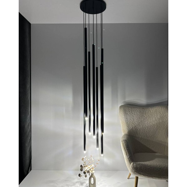 Подвесной светильник, люстра Nowodvorski 7667 Laser 1000 G9 7x10W IP20 черный - фото №2