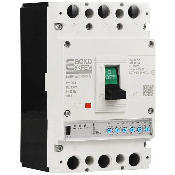 Силовий автоматичний вимикач Аско-Укрем UTrust 125M/125А 3P (A0010260003)