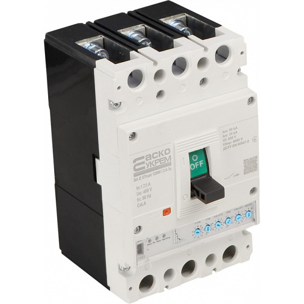 Силовий автоматичний вимикач Аско-Укрем UTrust 125M/125А 3P (A0010260003) - фото №1